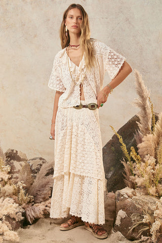 Lux Lisbon Lace Handkerchief Skirt