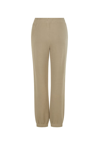 a-pair-of-beige-wide-leg-trousers-with-an-elastic-waistband-and-gathered-cuffs-shown-against-a-plain-white-background